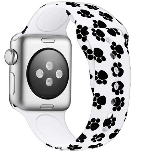 Cat Paw Print på Soft Silicon Apple Watch Band