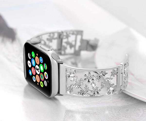 Metalrem Floral Band til Apple Watch