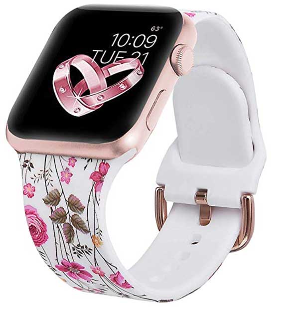 Pink Butterfly Floral Silicon Urrem