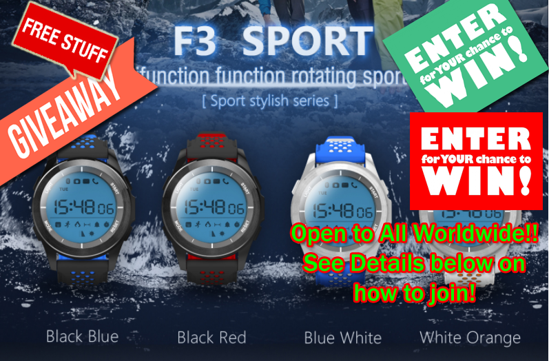 Nr. 1 F3 Smartwatch International Giveaway! - med 1 års batterilevetid