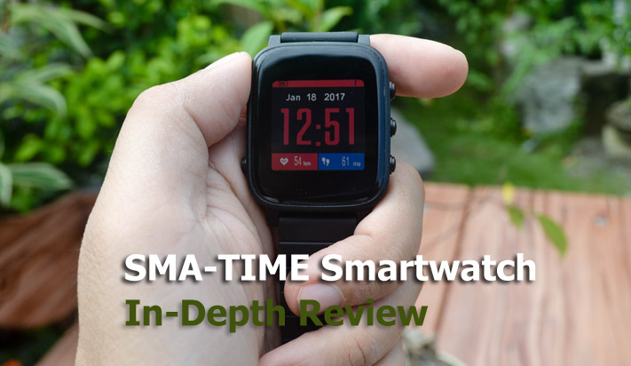 SMA-TIME Q2 dybdegående gennemgang - et Smartwatch med småsten-lignende skærm