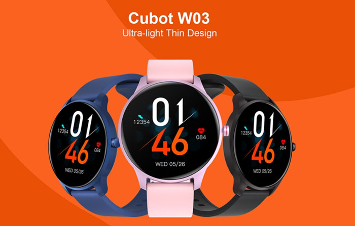 Cubot W03 Smartwatch - Minimalistisk, let cirkulær Smartwatch
