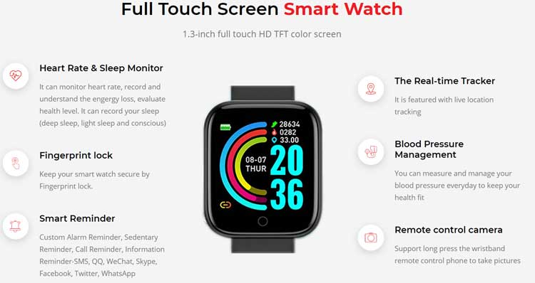 Kaizen-Smart-Watch-funktioner