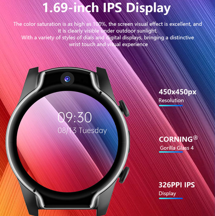 visning af LEMFO-LEM14-smartwatch