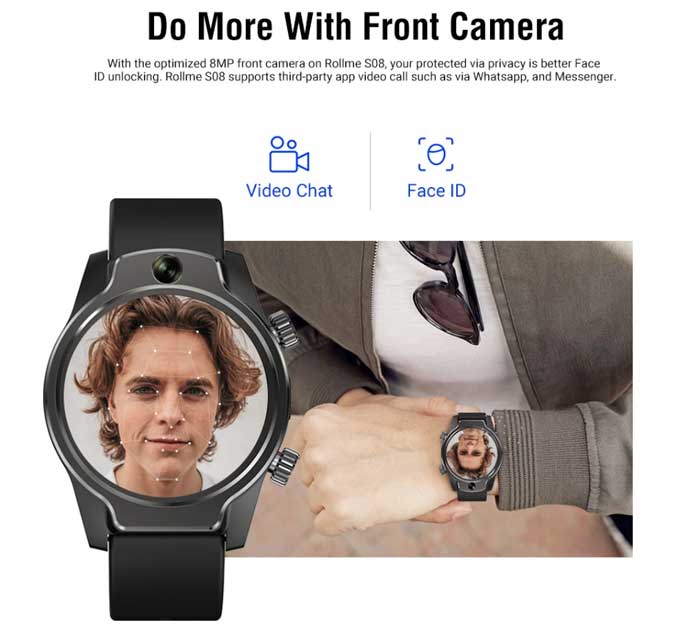 kamera til Rollme S08 smartwatch