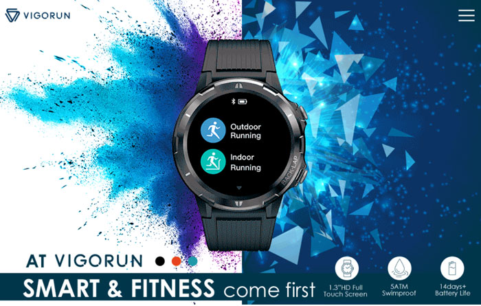 VigoRun Smart Watch Model ID216 - Et fitnessfokus bærbart