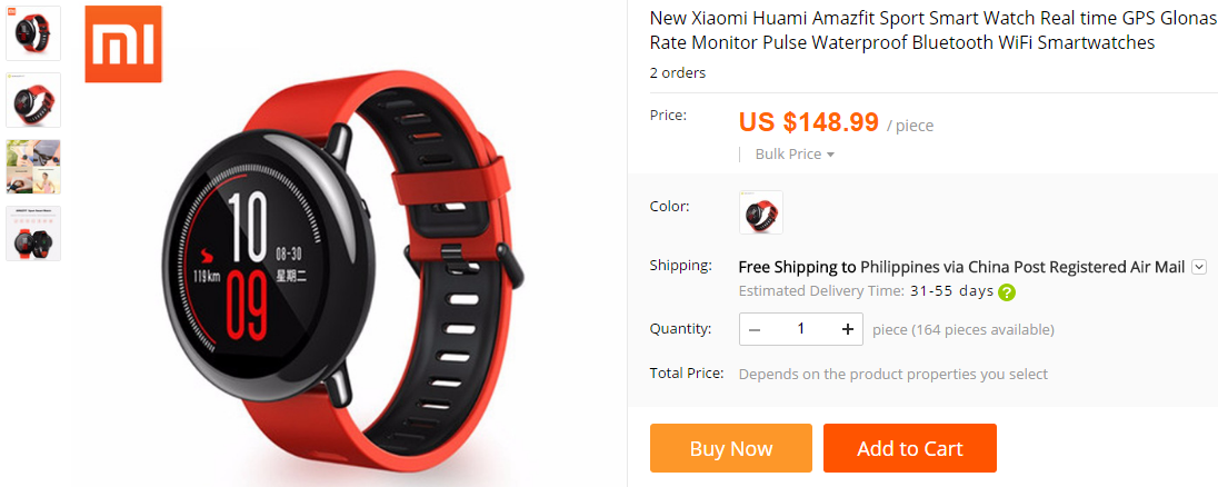 Xiaomi AMAZFIT Smartwatch online-websteder at købe (forudbestilling)