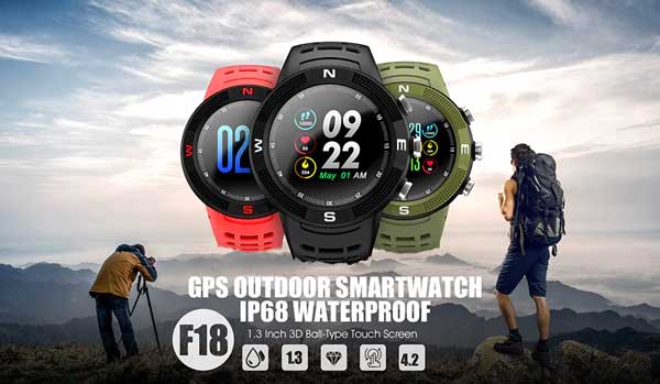 No.1 F18 Smartwatch - Alt robust Smartwatch + GPS