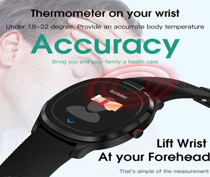 T01 smartwatch med termometer