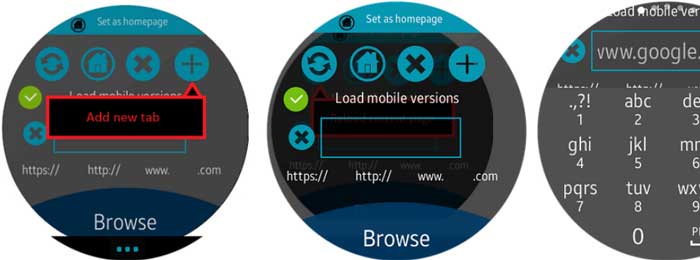 WebBrowser app til Samsung smartwatches