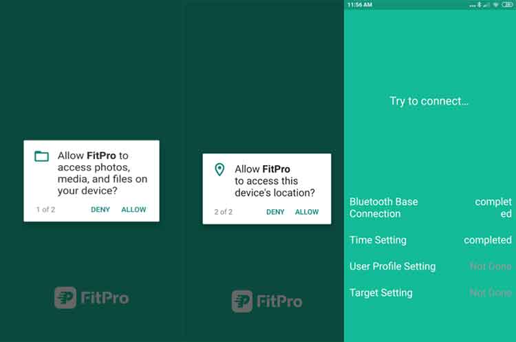 Fitpro-app-tilladelser