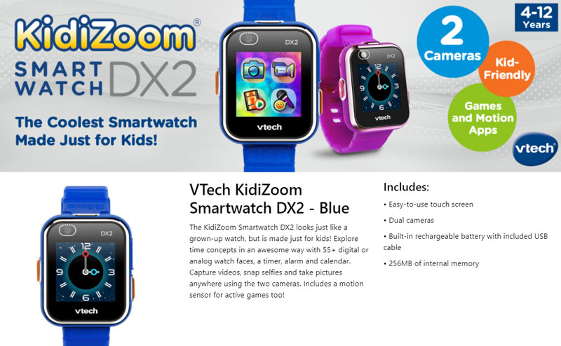 VTech-KidiZoom-DX2-Smartwatch-funktioner