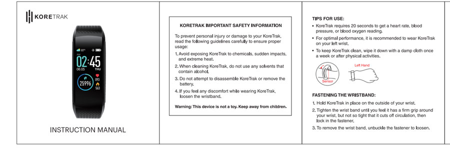 Fejlfinding KoreTrak Smartwatch - Download brugervejledning