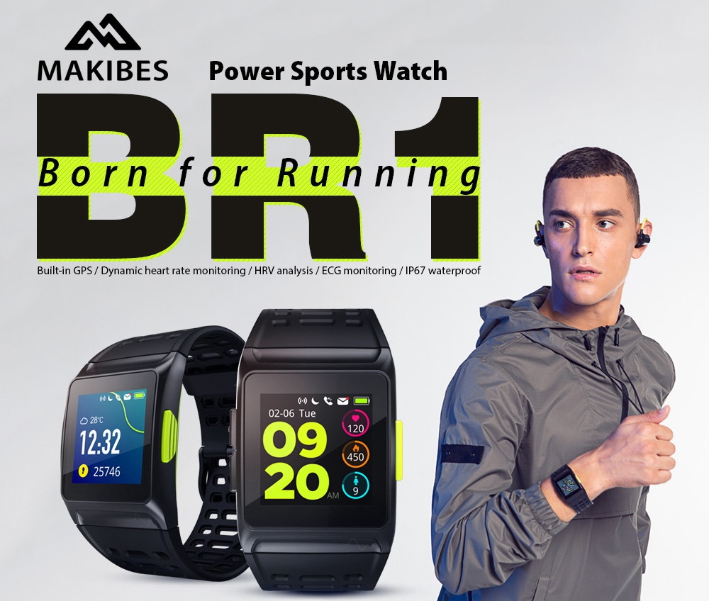 Makibes BR1 Smartwatch - GPS + Strava App Support