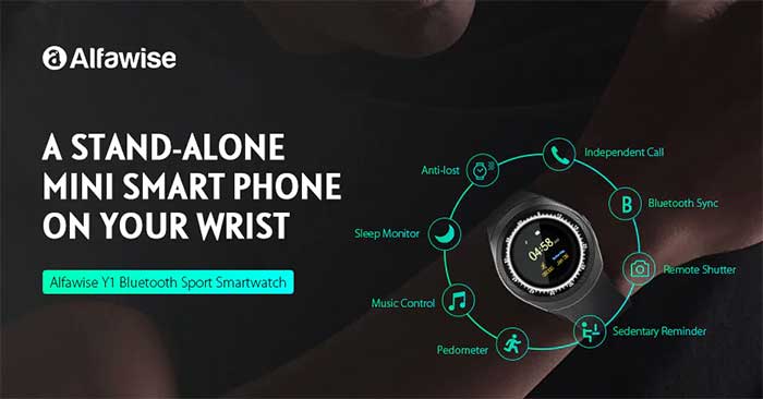 Alfawise Y1 696 Bluetooth Sport Smartwatch - Kuponkode