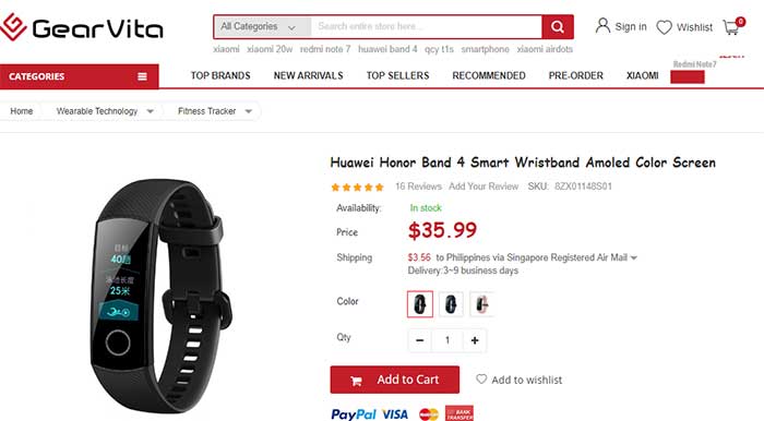 Huawei Honor Band 4 Smart Armbånd - Kuponkode