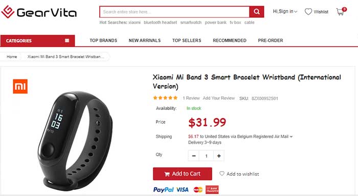 Xiaomi Mi Band 3 International Version - Kuponkode: MIBAND3IV